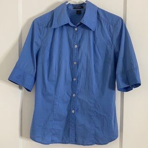 Express Stretchy Button Up Short Sleeve Shirt